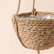 Load image into Gallery viewer, Seagrass Brown hanging Pot - 9 Inch