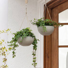 Load image into Gallery viewer, Honeycomb Grey Hanging 10" Pot