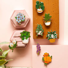 Load image into Gallery viewer, Prayer Plant Rattlesnake Plant Enamel Pin