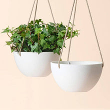 Load image into Gallery viewer, Matte White Hanging Pot- 8 Inch