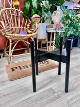 Load image into Gallery viewer, Black Bamboo Plant Stand- Adjustable size 8- 12&quot;
