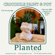 Load image into Gallery viewer, Workshop: Crocodile Paint &amp; Pot Feb 28th
