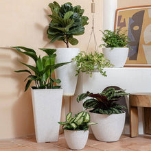 Load image into Gallery viewer, Speckled White hanging Pot 10 Inch
