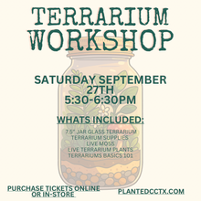 Load image into Gallery viewer, Workshop: Jar Terrarium September 27th
