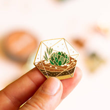Load image into Gallery viewer, Succulent Terrarium Enamel Pin
