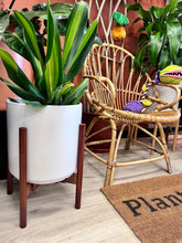 Load image into Gallery viewer, Cherry wood Bamboo Plant Stand- Adjustable size 8- 12&quot;
