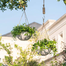 Load image into Gallery viewer, Speckled White hanging Pot 10 Inch
