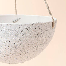 Load image into Gallery viewer, Speckled White hanging Pot 10 Inch
