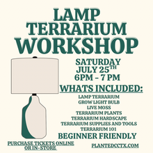 Load image into Gallery viewer, Workshop: Lamp Terrarium July 25th
