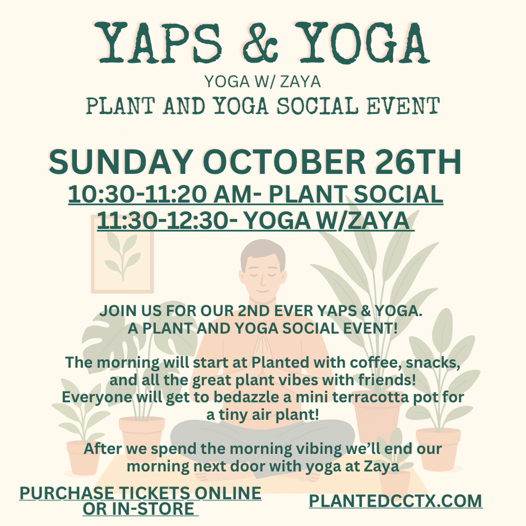 Yaps & Yoga-Plant social October 26th