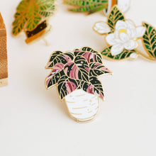 Load image into Gallery viewer, Pink Princess Philodendron Enamel Pin
