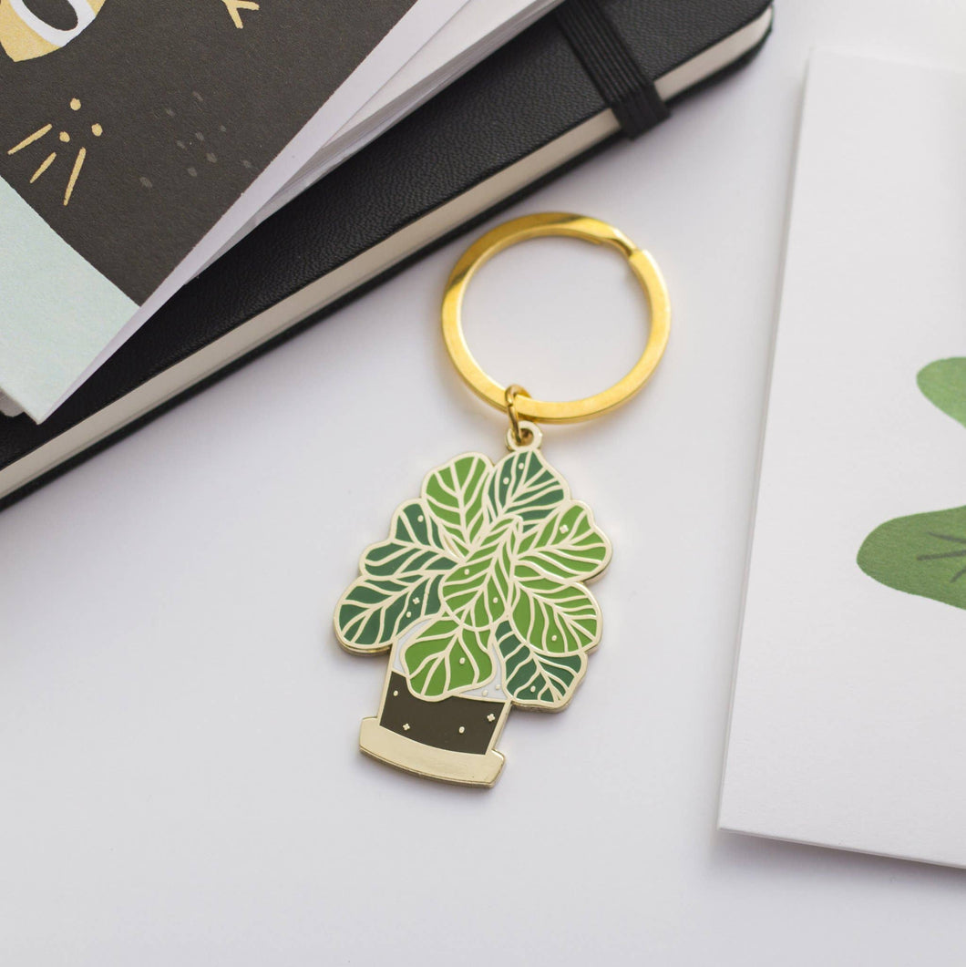 Fiddle Leaf Fig Keychain