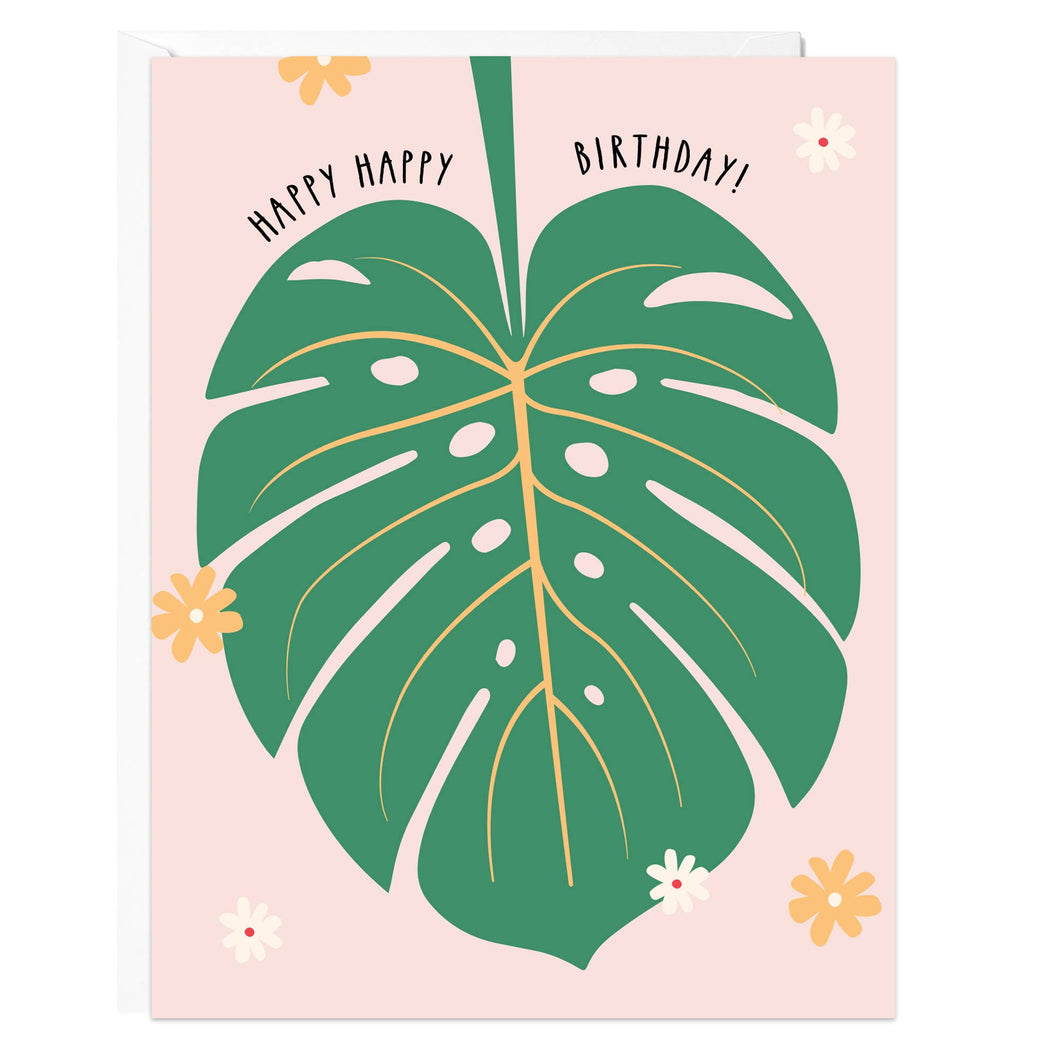 Monstera Birthday Card