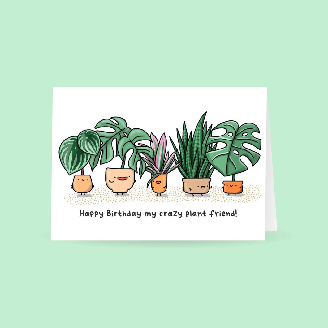 Houseplant Birthday Card