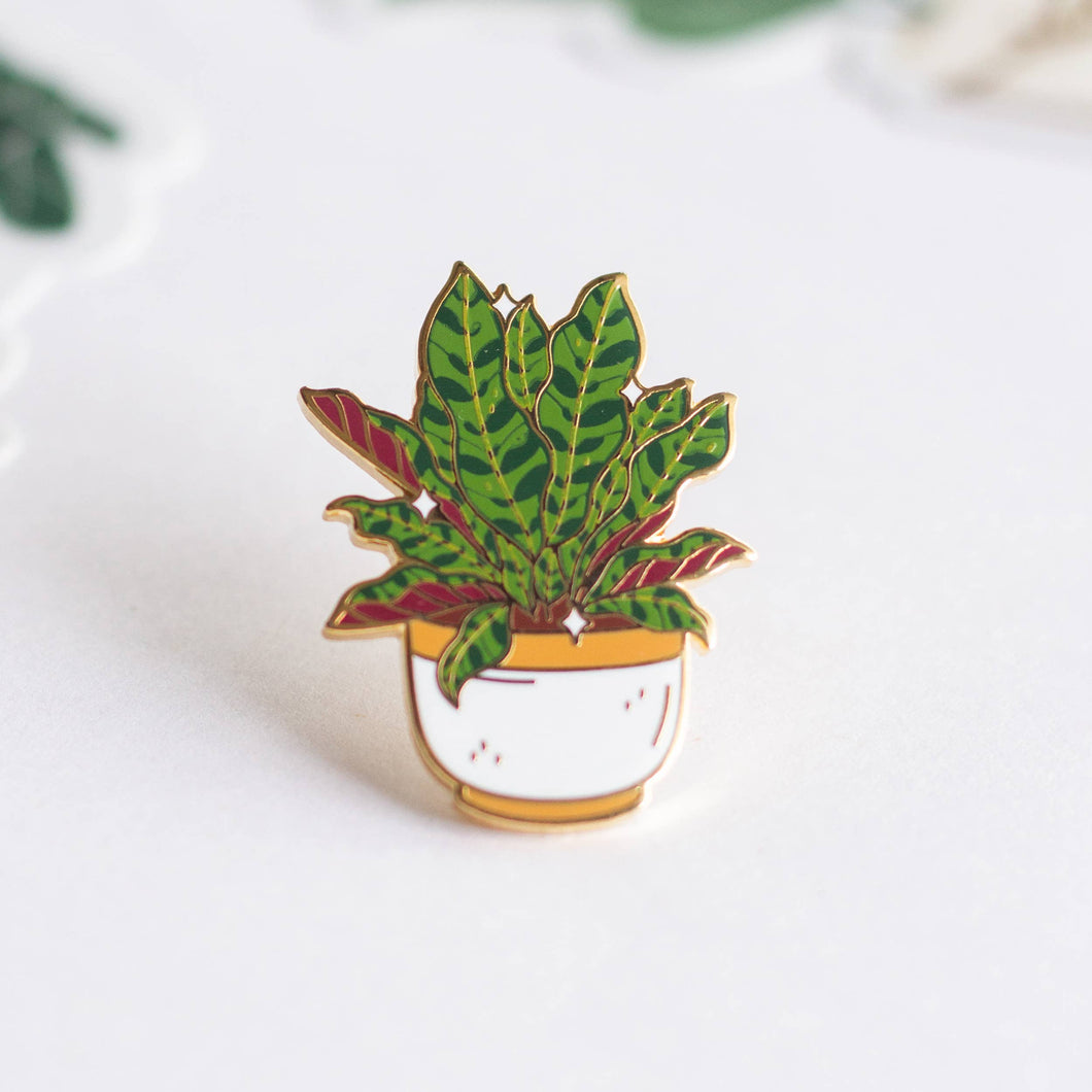 Prayer Plant Rattlesnake Plant Enamel Pin