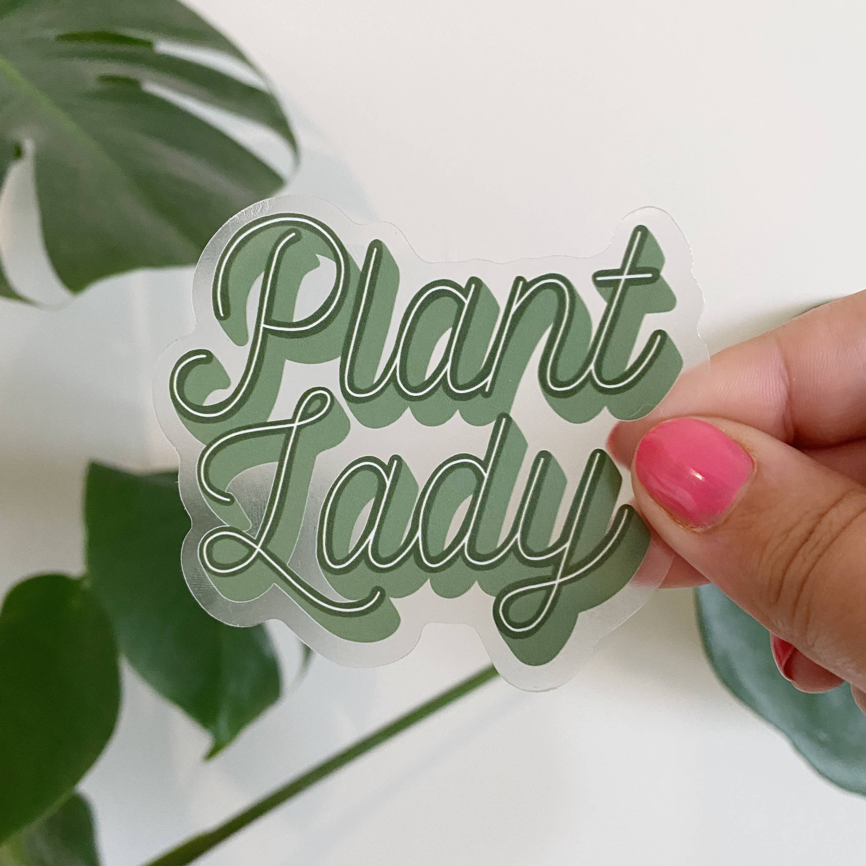 Plant Lady Script CLEAR Sticker – Planted CCTX