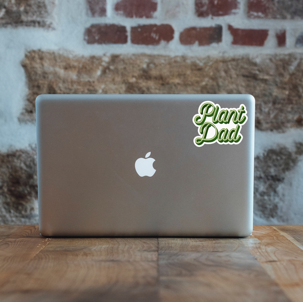 Plant Dad Script Sticker