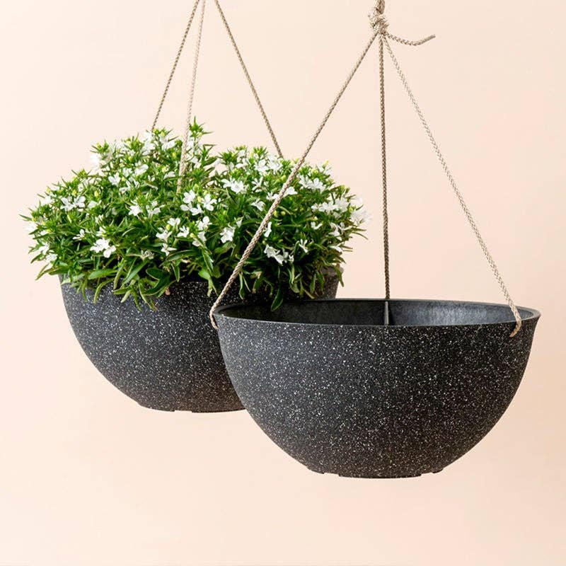 Speckled Black hanging Pot -13.2 Inch