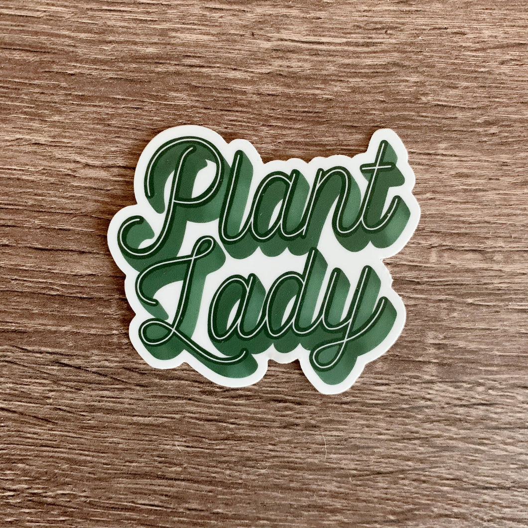 Plant Lady Script Sticker