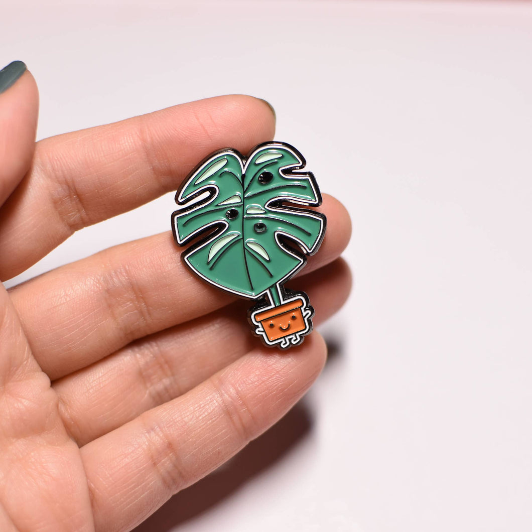 Monstera Plant Enamel Pin